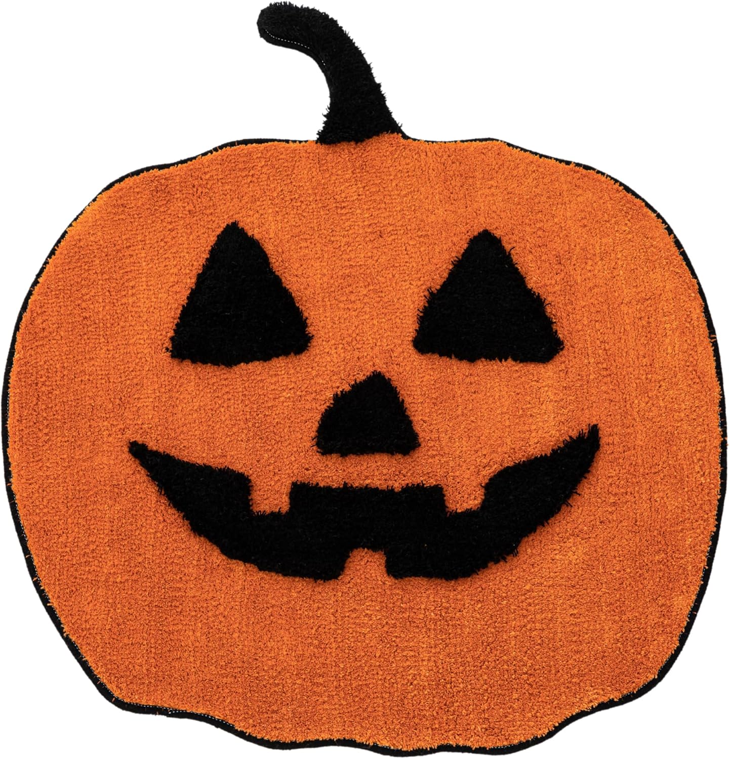 Alfombra decorativa de calabaza de 35 pulgadas, hecha a mano con diseño de calabaza esponjosa naranja, bonita alfombra suave y fresca para sala de