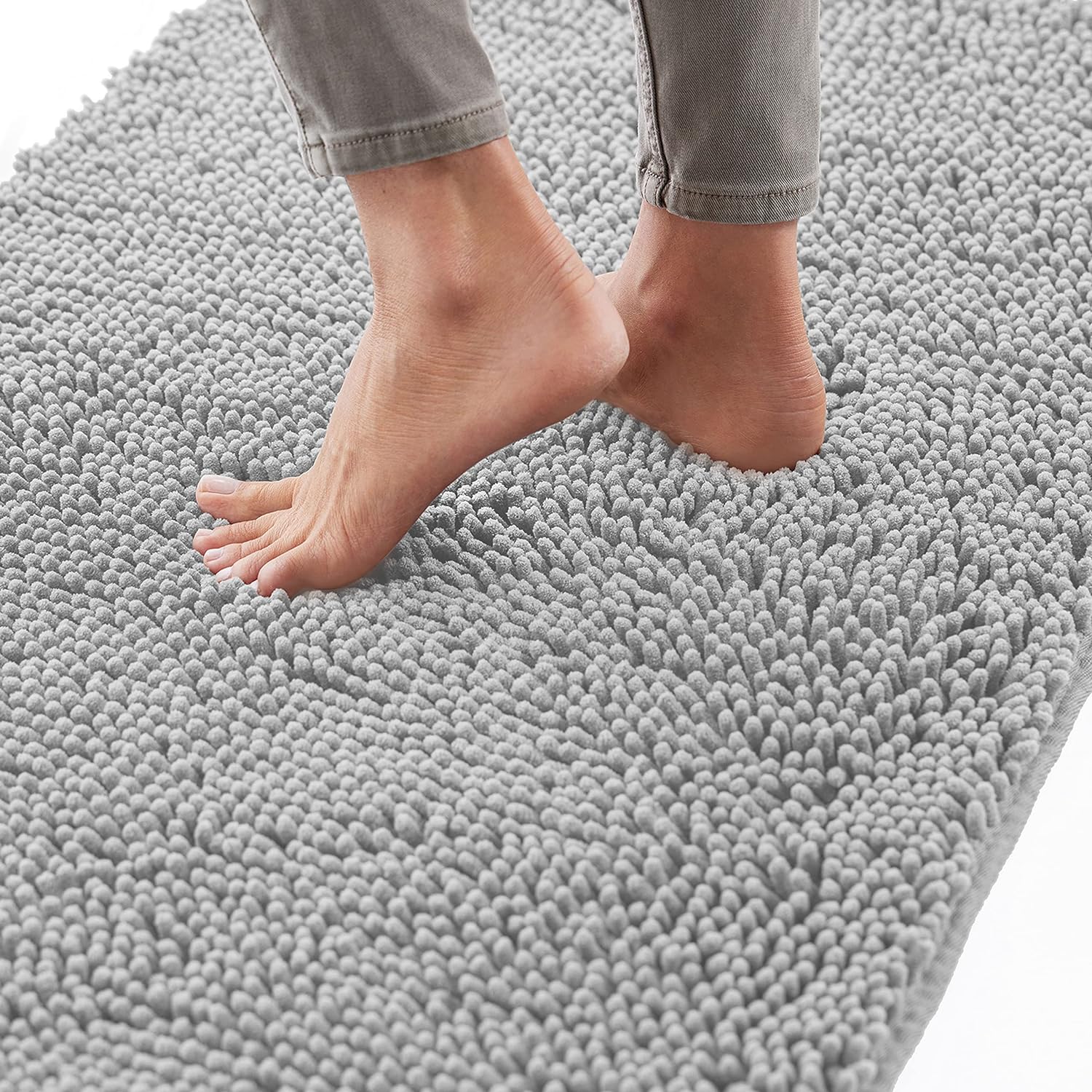 Gorilla Grip – Alfombra de baño original de felpilla de lujo, extra suave, duradera y absorbente, lavado y secado a máquina, alfombra de felpa