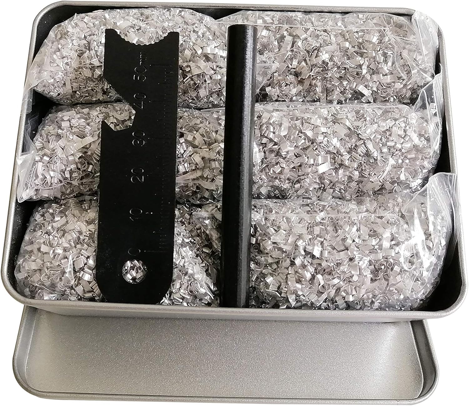 eGreen Arrancador de emergencia Ferro Rod Striker Magnesio 6 bolsas 99.99% camping senderismo bushcraft + caja de lata gratis