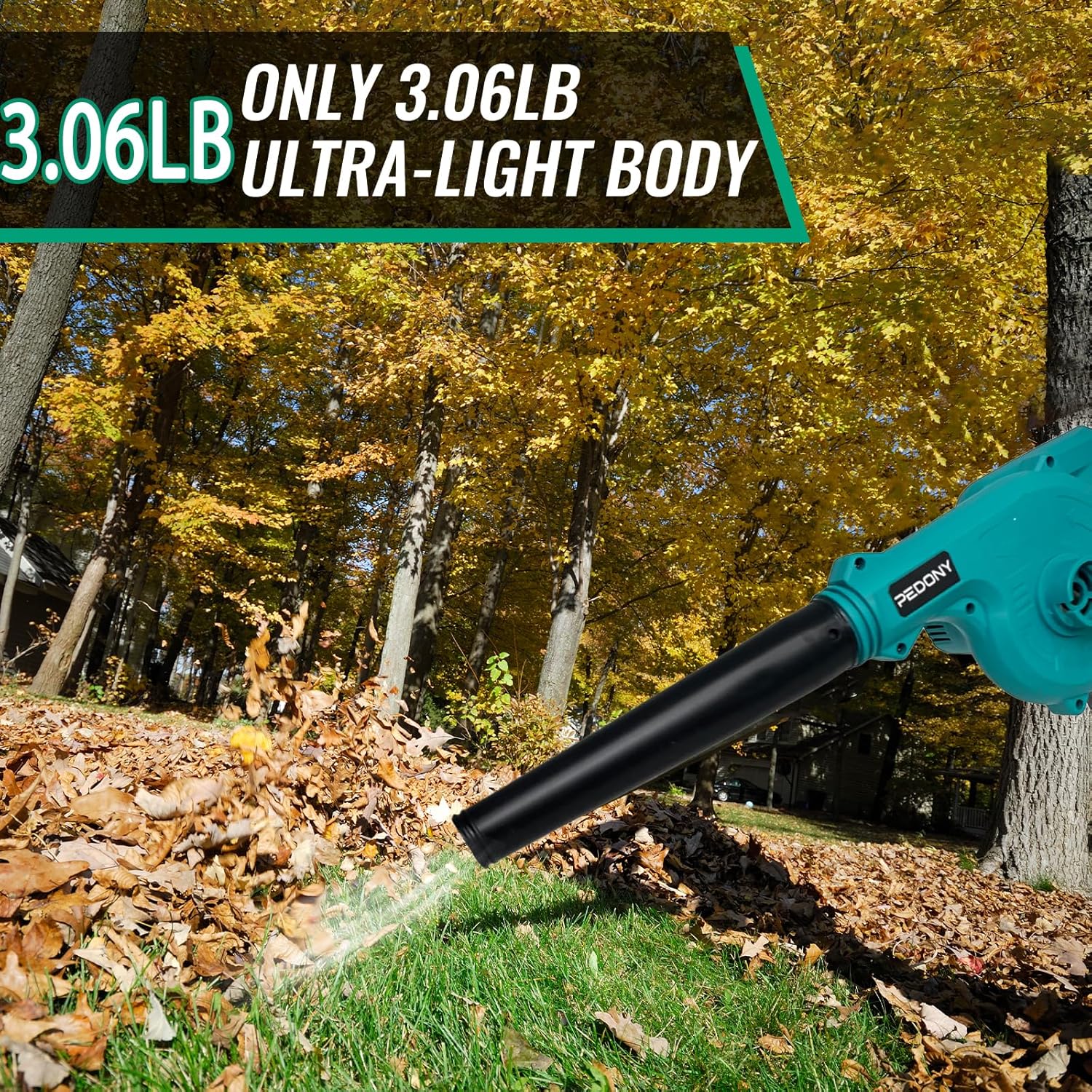 Soplador de hojas inalámbrico para batería Makita de 18 V, soplador de aire eléctrico para lugar de trabajo de 130 MPH, soplador eléctrico de mango