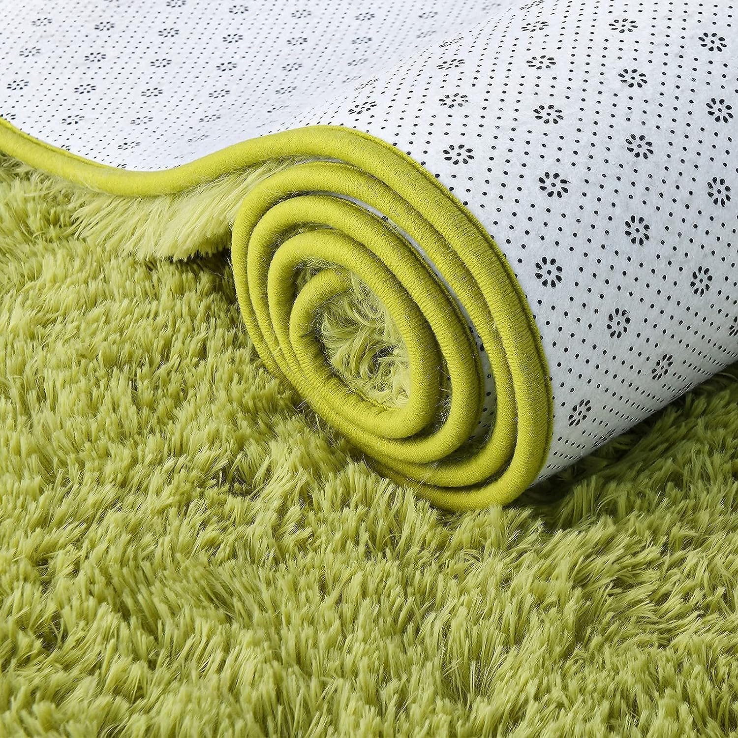 ISEAU Alfombras de área de 8 x 10 pies para sala de estar, ultra suaves y esponjosas alfombras verdes para dormitorio, alfombra antideslizante