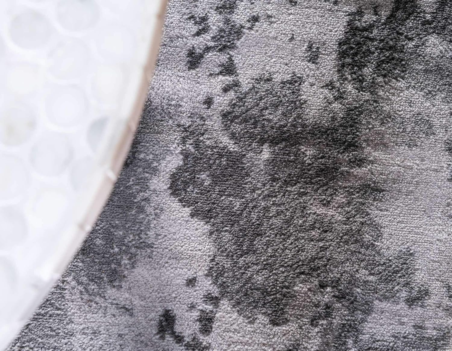 Unique Loom Metro Collection – Alfombra abstracta de transición con piedra de cemento, 5 x 8 pies, gris claromarfil