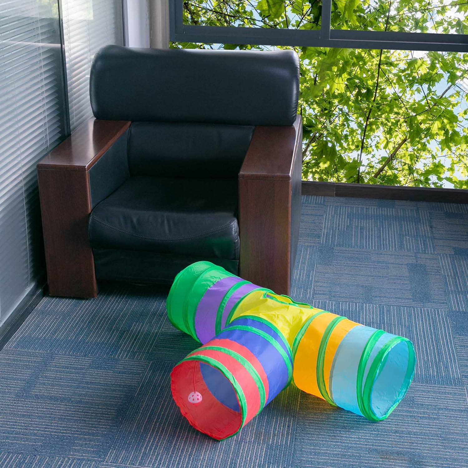 Alicedreamsky Túnel para gatos, tubo plegable con 1 pelota de juego, túneles de gato de 3 vías para gatos de interior, cachorros, gatitos, gatitos,