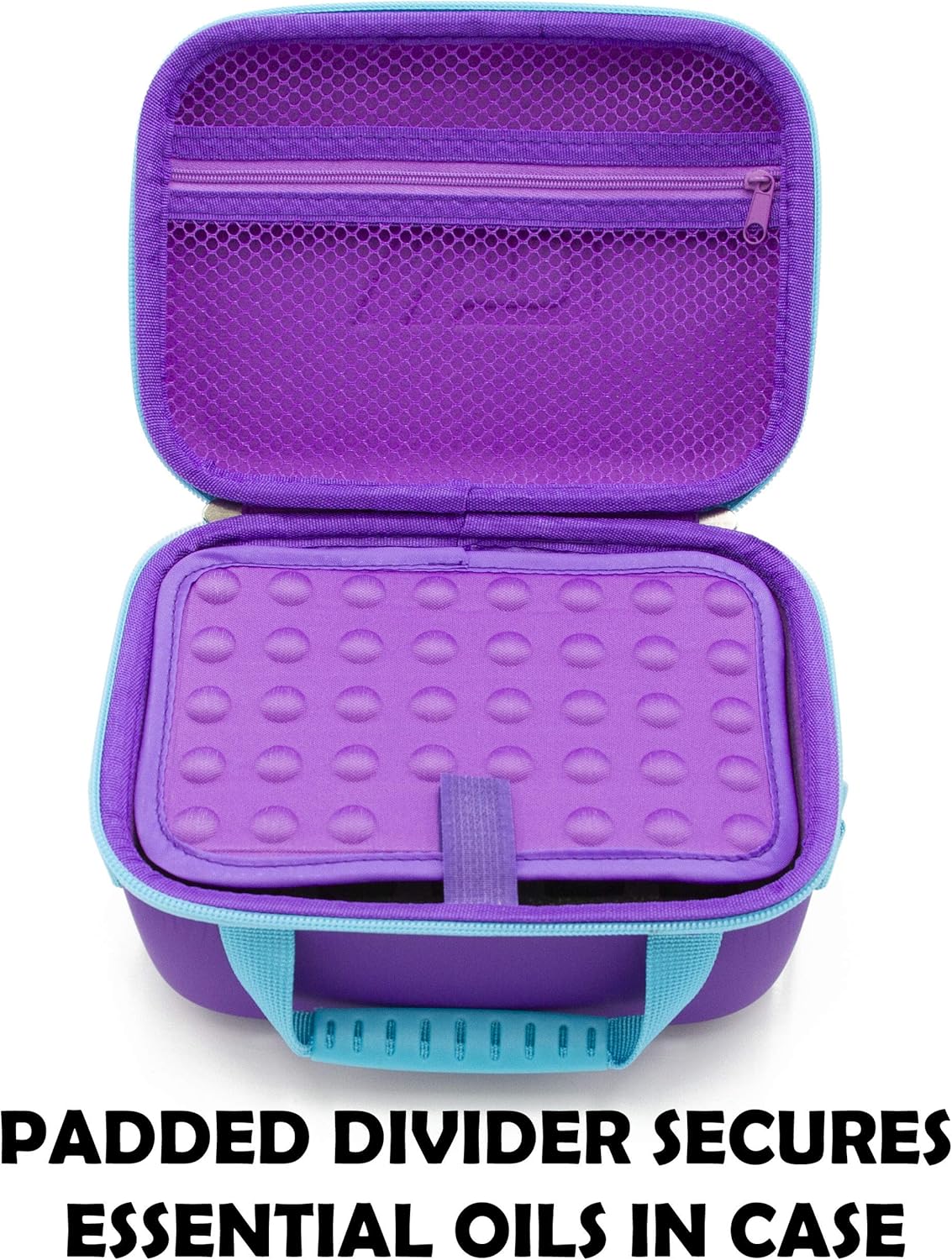 CASEMATIX Estuche de aceite esencial para transportar 20 botellas individuales de 0.2 fl oz, 0.39 onzas líquidas y 0.5 onzas líquidas, bolsa de