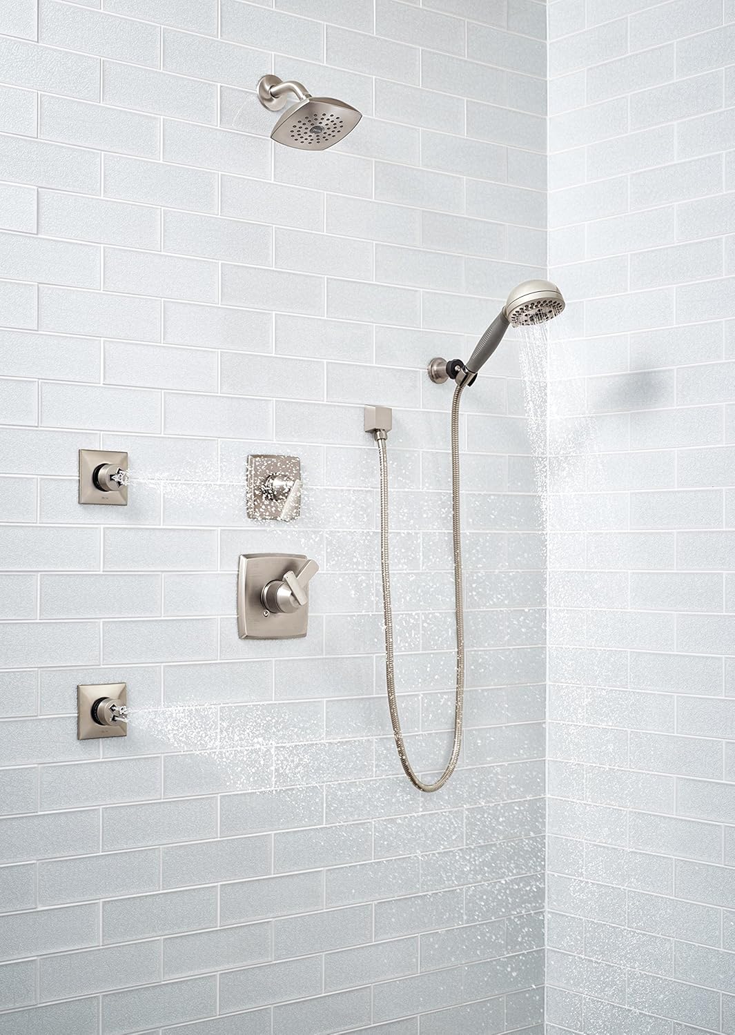 DELTA FAUCET 50570-SS – Codo cuadrado de pared, inoxidable, 1.06 x 2.13 x 1.06 pulgadas