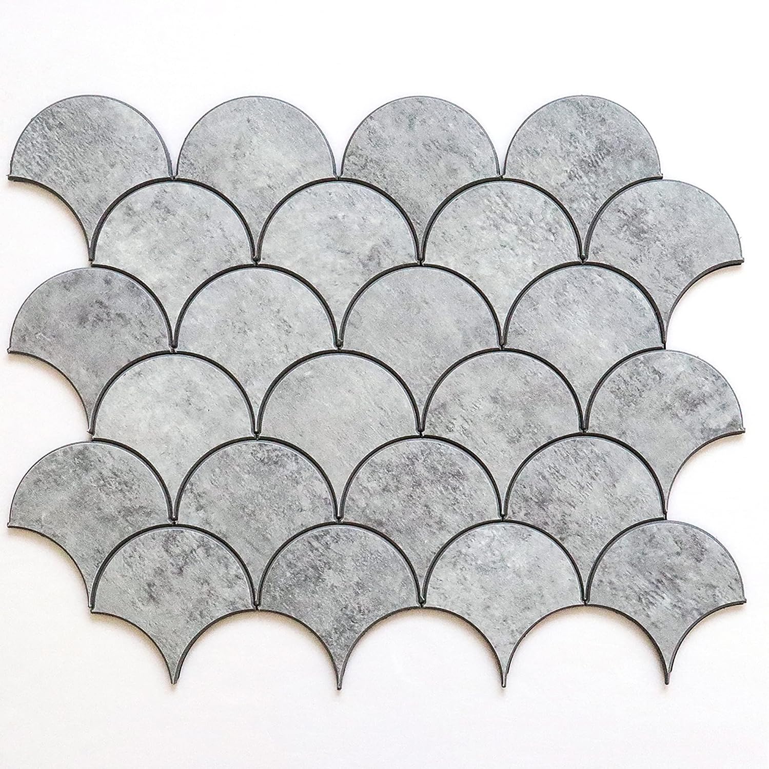 Avant Decor  Escala de pescado compuesto de piedra  Azulejos de cocina para despegar y pegar  Azulejos de pared para pegar  Fácil instalación  5 x 5