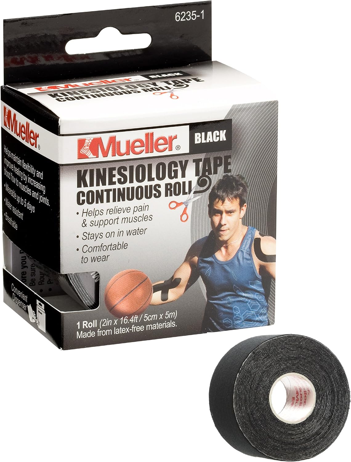 Mueller Cinta de kinesiología de medicina deportiva tiras precortadas