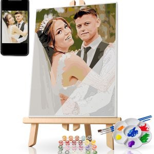 Dazella Pintura personalizada por números a partir de fotos, kits de pintura al óleo digital personalizados para adultos, pintura de lienzo por Dazella Pintura personalizada por números a partir de fotos, kits de pintura al óleo digital personalizados para adultos, pintura de lienzo por