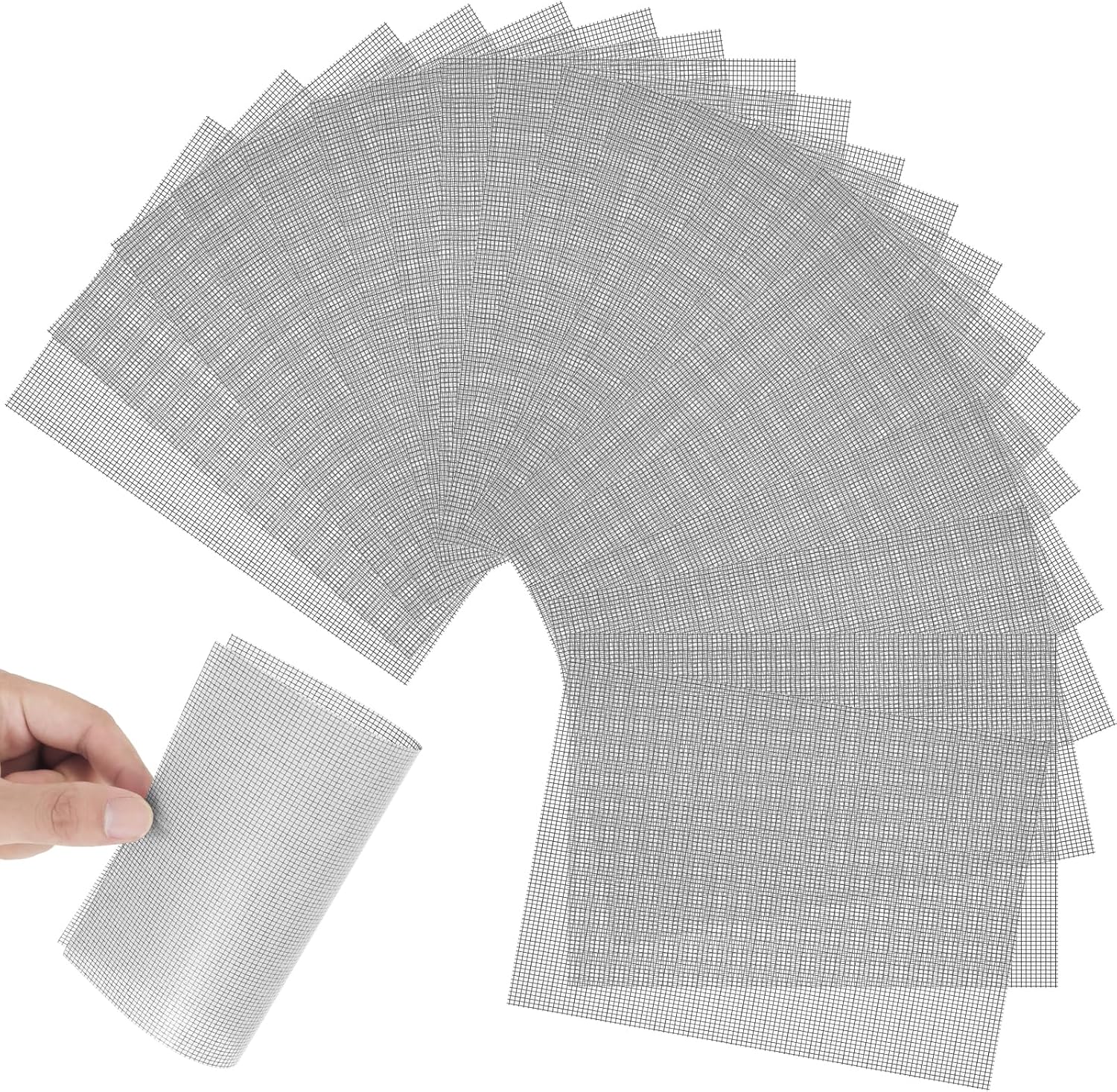 Juego de 20 parches de reparación de pantallas de ventana, cinta de reparación de pantalla autoadhesiva de 5 x 7 pulgadas, parches de repuesto de