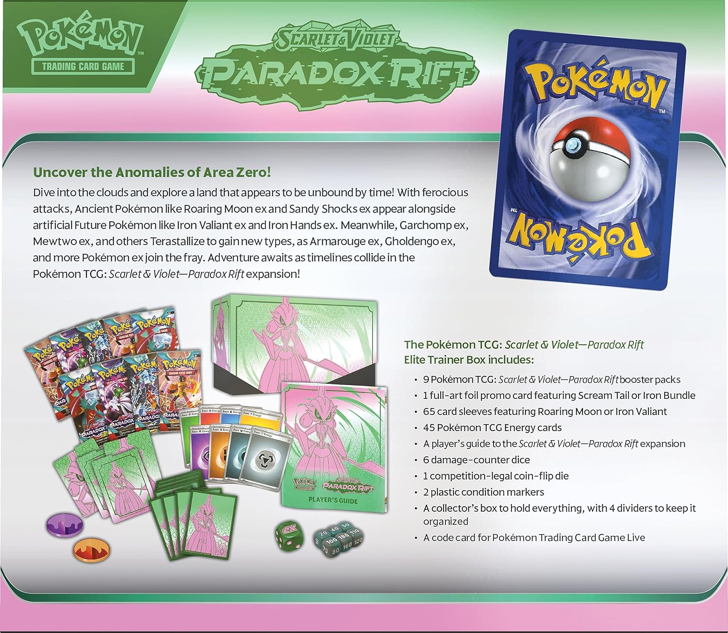 POKEMON TCG Scarlet and Violet Paradox RIFT Elite Trainer Box – Iron Valiant