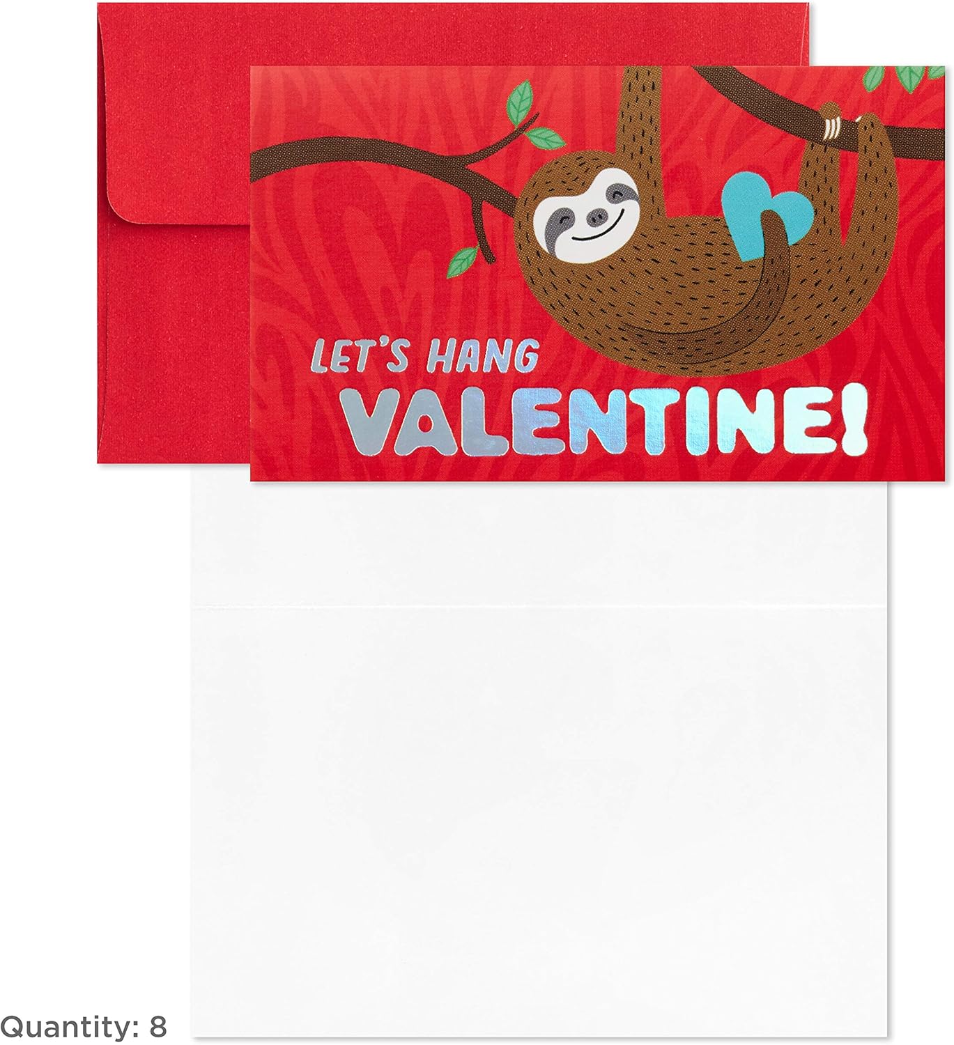Hallmark – Mini tarjetas de San Valentín para niños, 32 tarjetas con sobres (diseños de llama, perezoso, dinosaurio, unicornio)