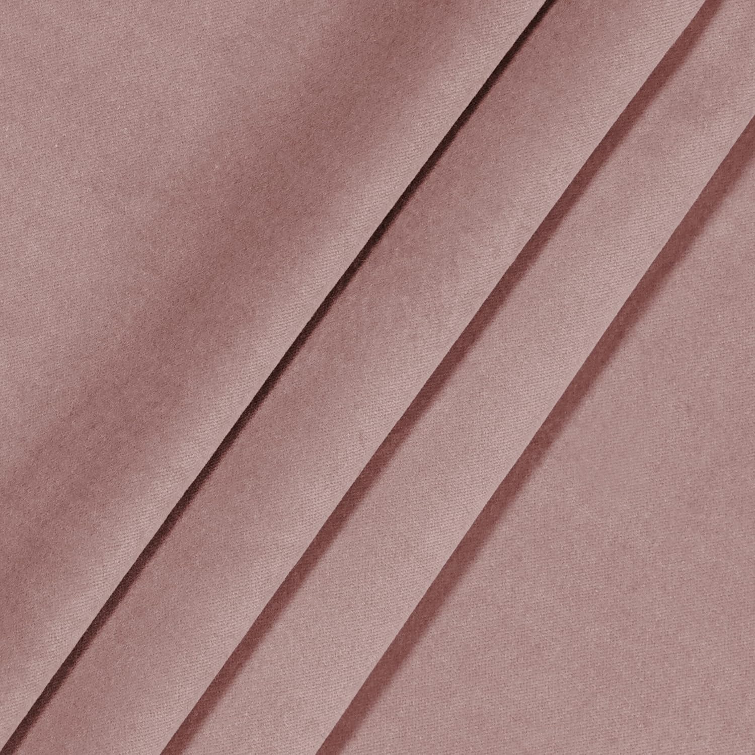Eclipse Cortina de terciopelo de algodón de lujo, 100% opaco, con ojales, 96 x 50 pulgadas, color rosa polvoriento