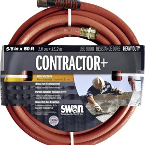 Swan Products SNCG58050 CONTRACTOR+ Manguera de agua de arcilla para servicio comercial con acoplamientos a prueba de aplastamiento 50 pies x 58 Swan Products SNCG58050 CONTRACTOR+ Manguera de agua de arcilla para servicio comercial con acoplamientos a prueba de aplastamiento 50 pies x 58