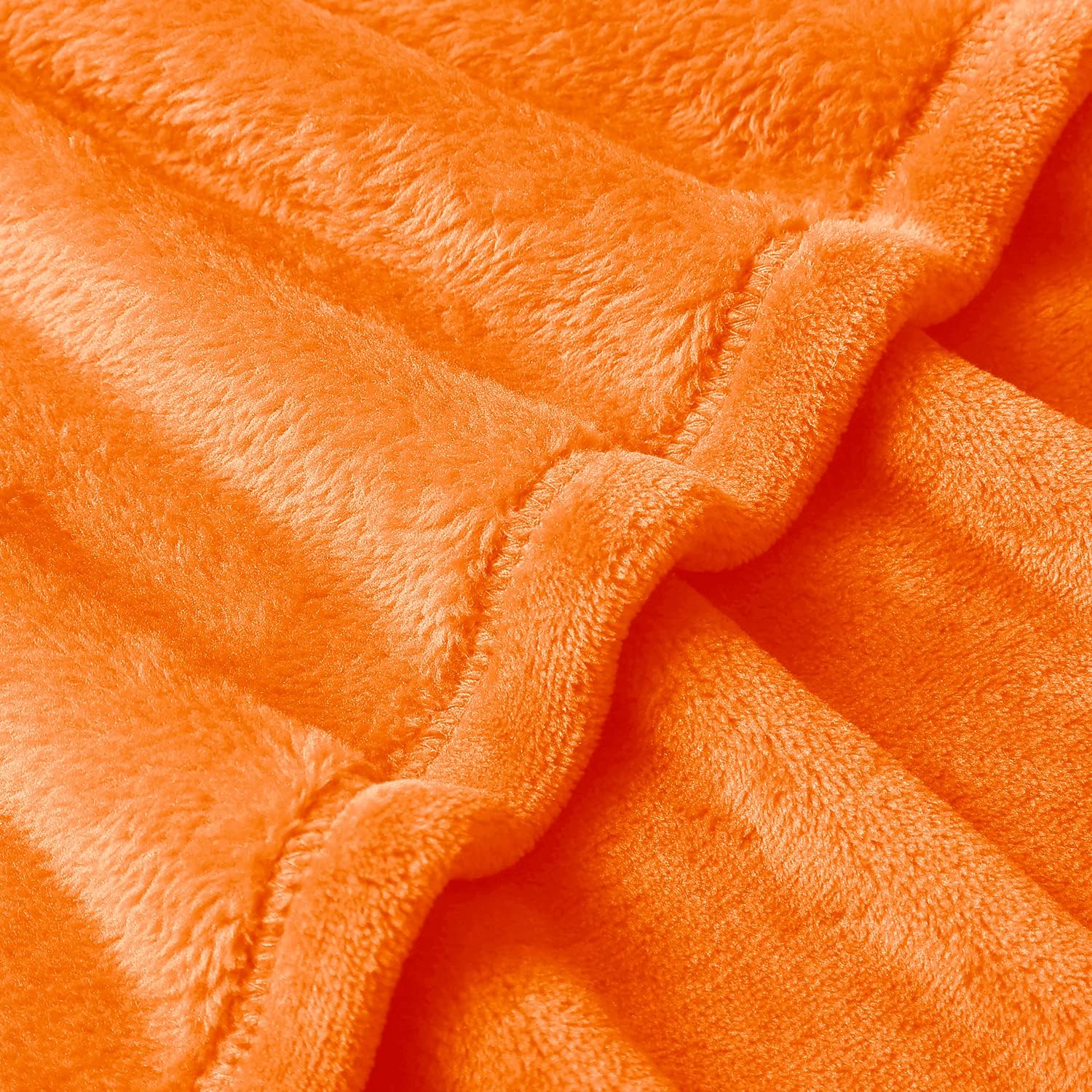 EXQ Home – Cobija de vellón, color naranja, para cama o sofá, cobija de franela de microfibra mullida para adultos o niños