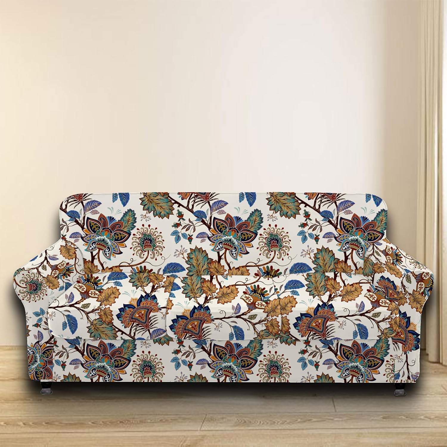 CRFATOP Fundas de sofá de 4 piezas para sofá de 3 cojines, fundas de sofá estampadas, funda elástica para sofá de 3 cojines separados, fundas de