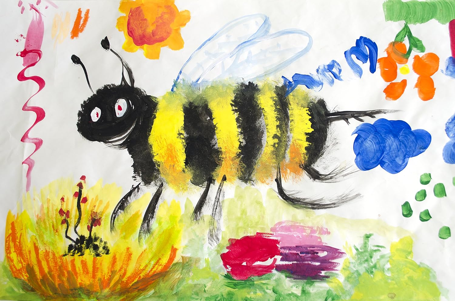 Faber-Castell Pintura al temple para niños, pintura de póster para niños, fabricada en los Estados Unidos, color verde, 8 onzas