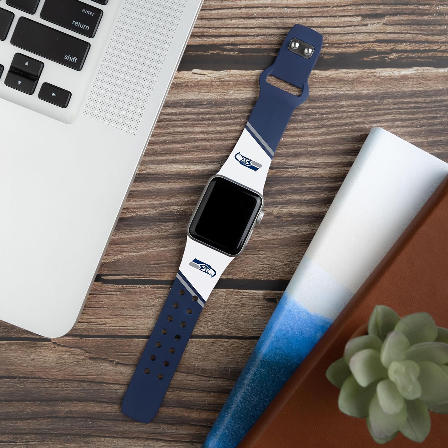 Game Time Seattle Seahawks HD Champion Series – Correa de reloj compatible con Apple Watch