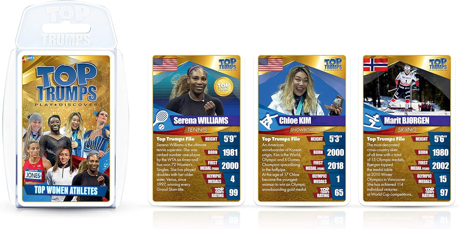 Top Women Athletes Top Trumps – Juego de cartas