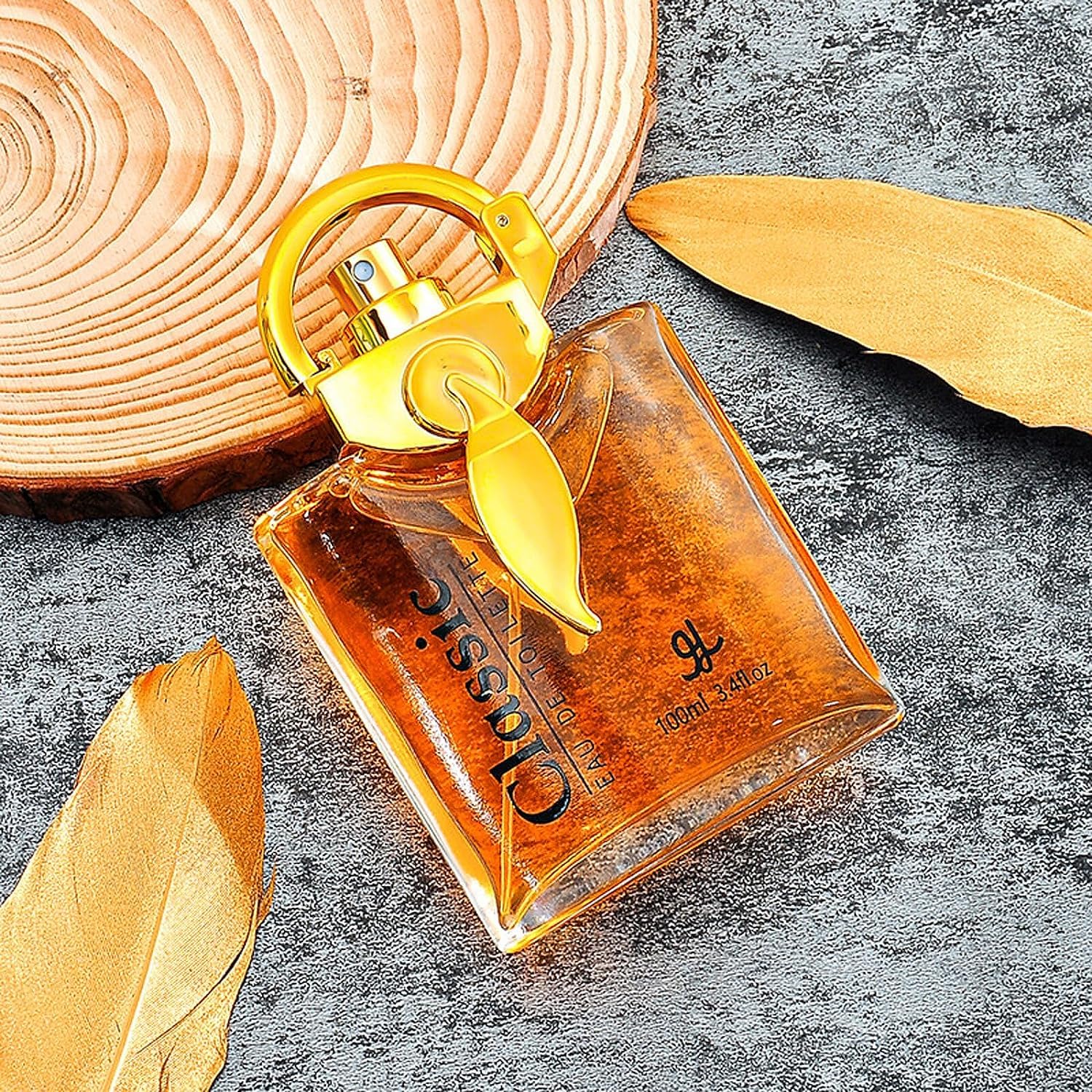 Perfumes árabes para hombres, 3.4 fl oz musulmán Eau de Parfum Toilette Halal Dubai Retro Fragancias Concentradas de Larga Duración Perfume Esencial