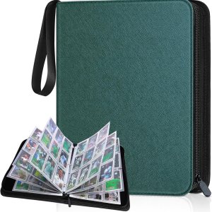 Carpeta de tarjetas intercambiables, carpeta de tarjetas de béisbol de piel sintética con 900 bolsillos laterales de carga, carpeta de tarjetas con Carpeta de tarjetas intercambiables, carpeta de tarjetas de béisbol de piel sintética con 900 bolsillos laterales de carga, carpeta de tarjetas con