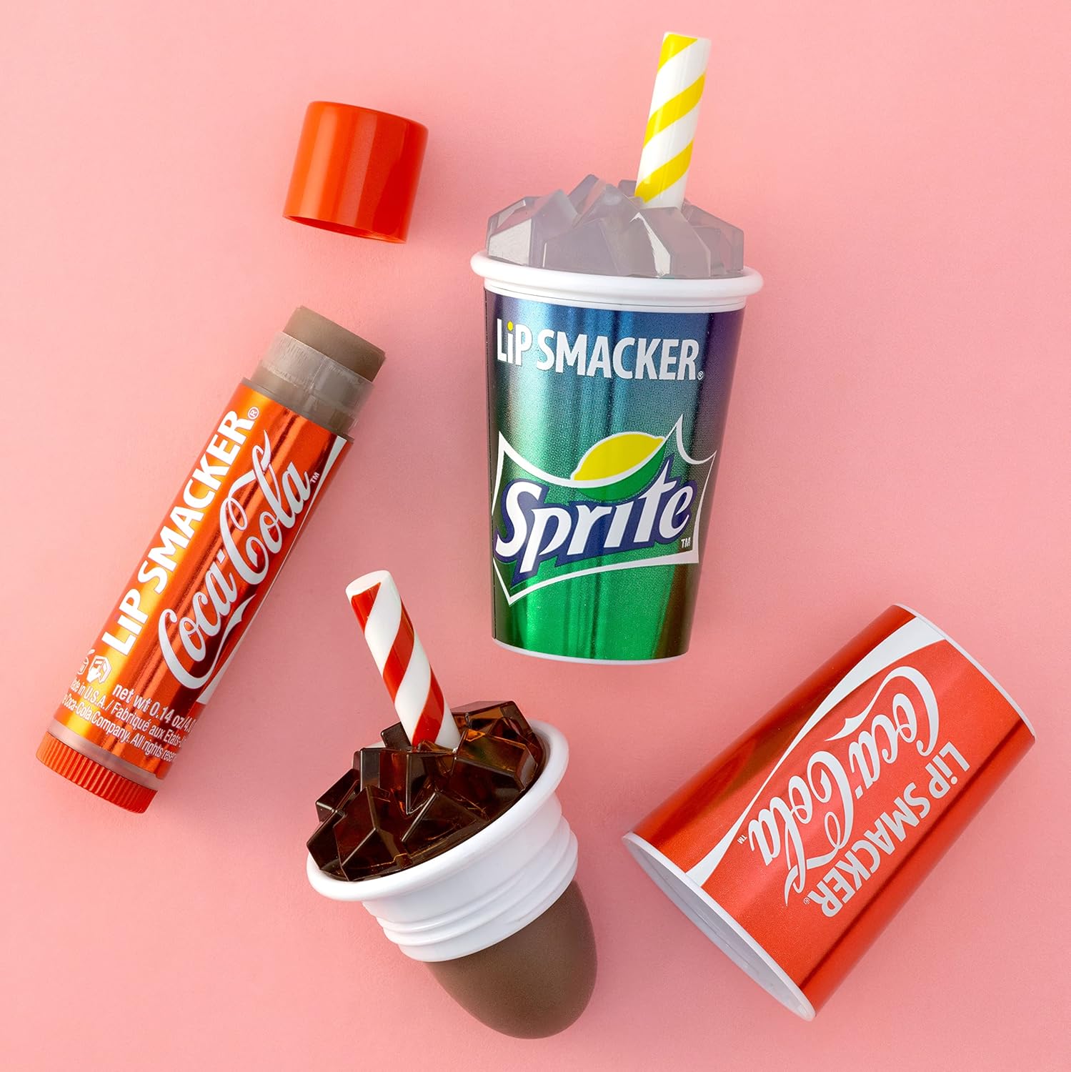 Lip Smacker Colección Coca Cola, bálsamo labial infantil – Coca-Cola & Sprite, trío