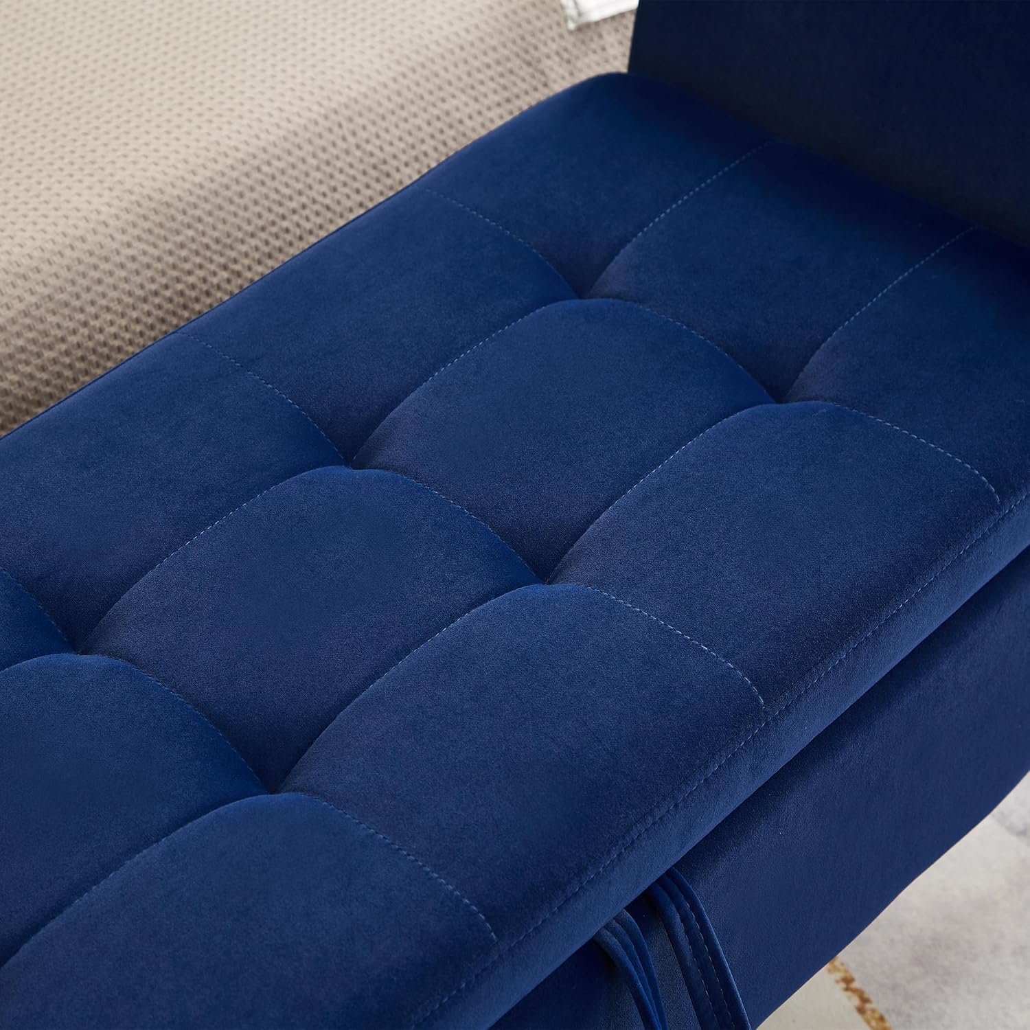 Banco de extremo de la cama con almacenamiento, 52 pulgadas, parte delantera de la mesita de noche, banco otomano, asiento de dormitorio, asiento de