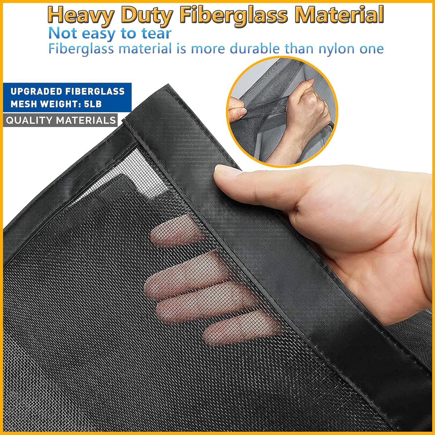 Pantalla magnética para puerta de garaje de 10 x 8 pies para puerta de gimnasio de garaje de 120 x 96 pulgadas, cortinas de malla de fibra de vidrio