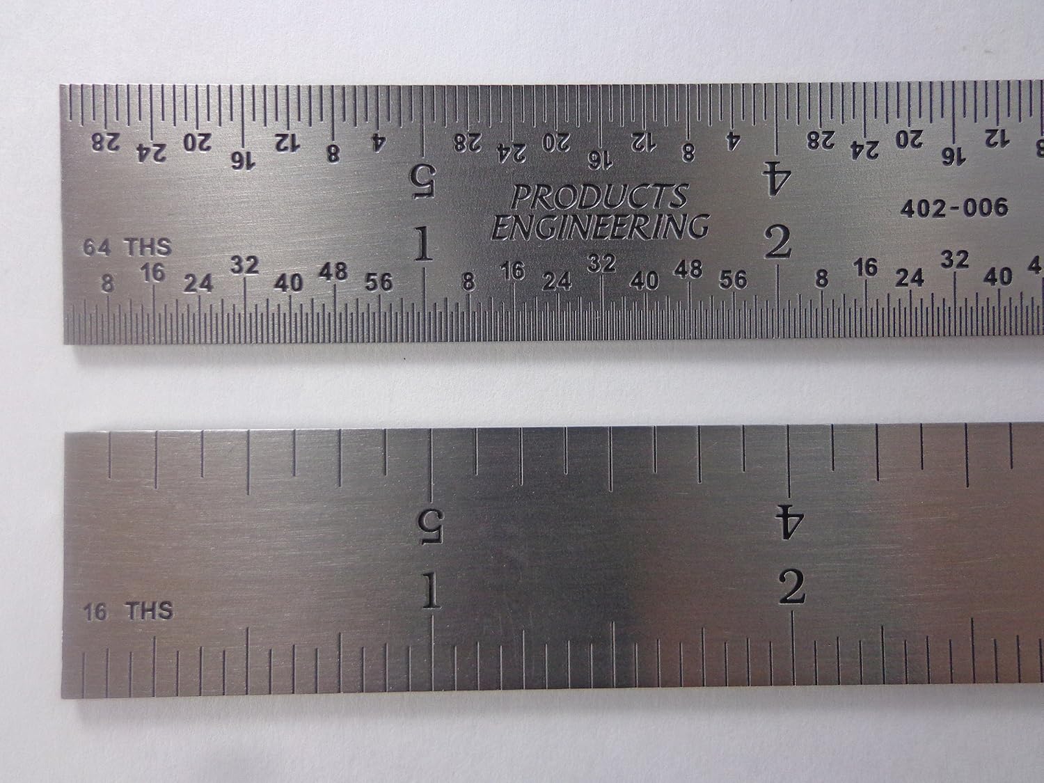 Hecho en Estados Unidos PEC 6 pulgadas rígido acero inoxidable 4R Machinist Engineer Ruler  Regla 164, 132, 18, 116