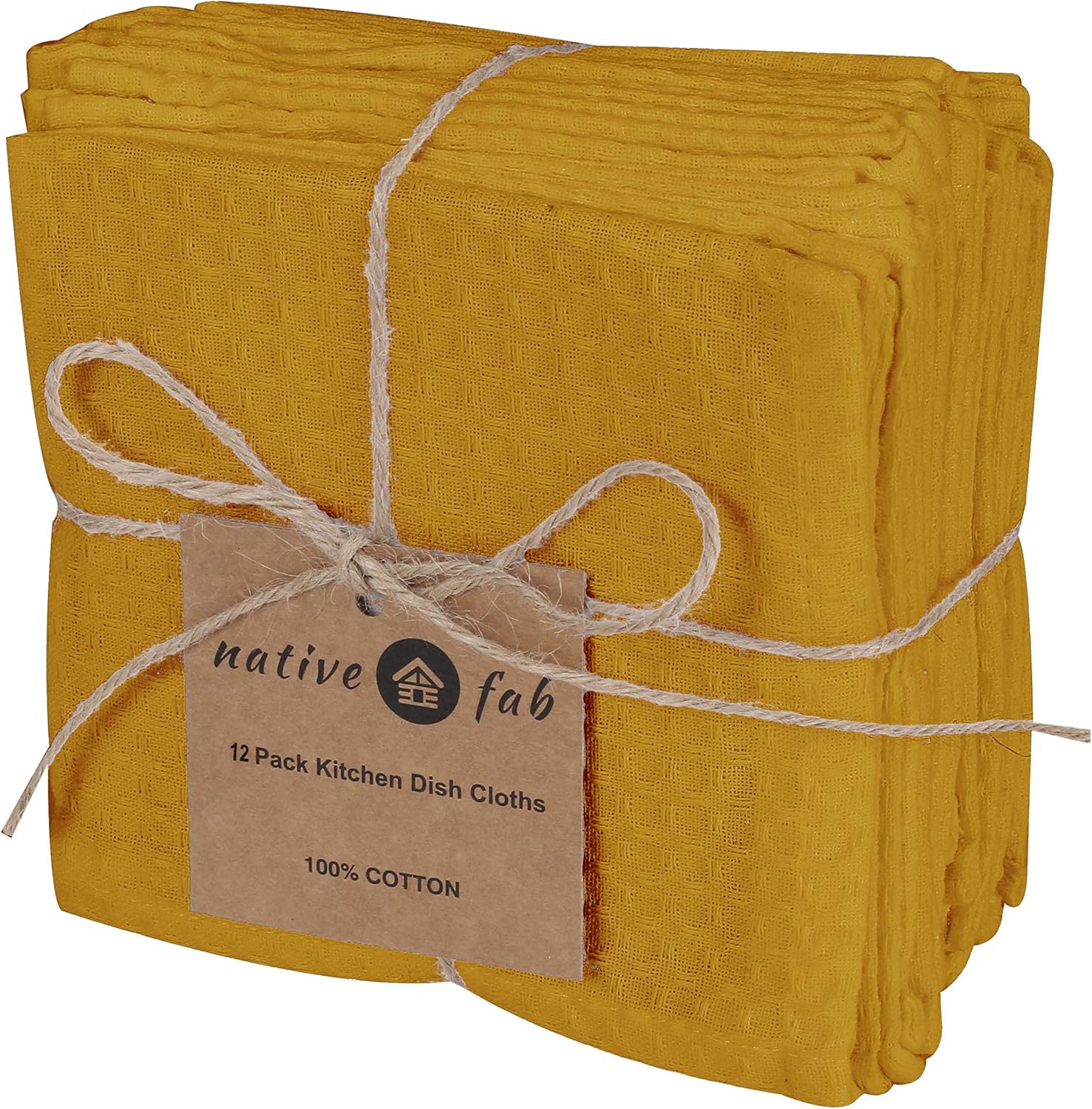 Paquete de 12 paños de cocina de algodón de 12 x 12 pulgadas, absorbentes, lavables, paños de limpieza de restaurantes, trapos para bares de cocina