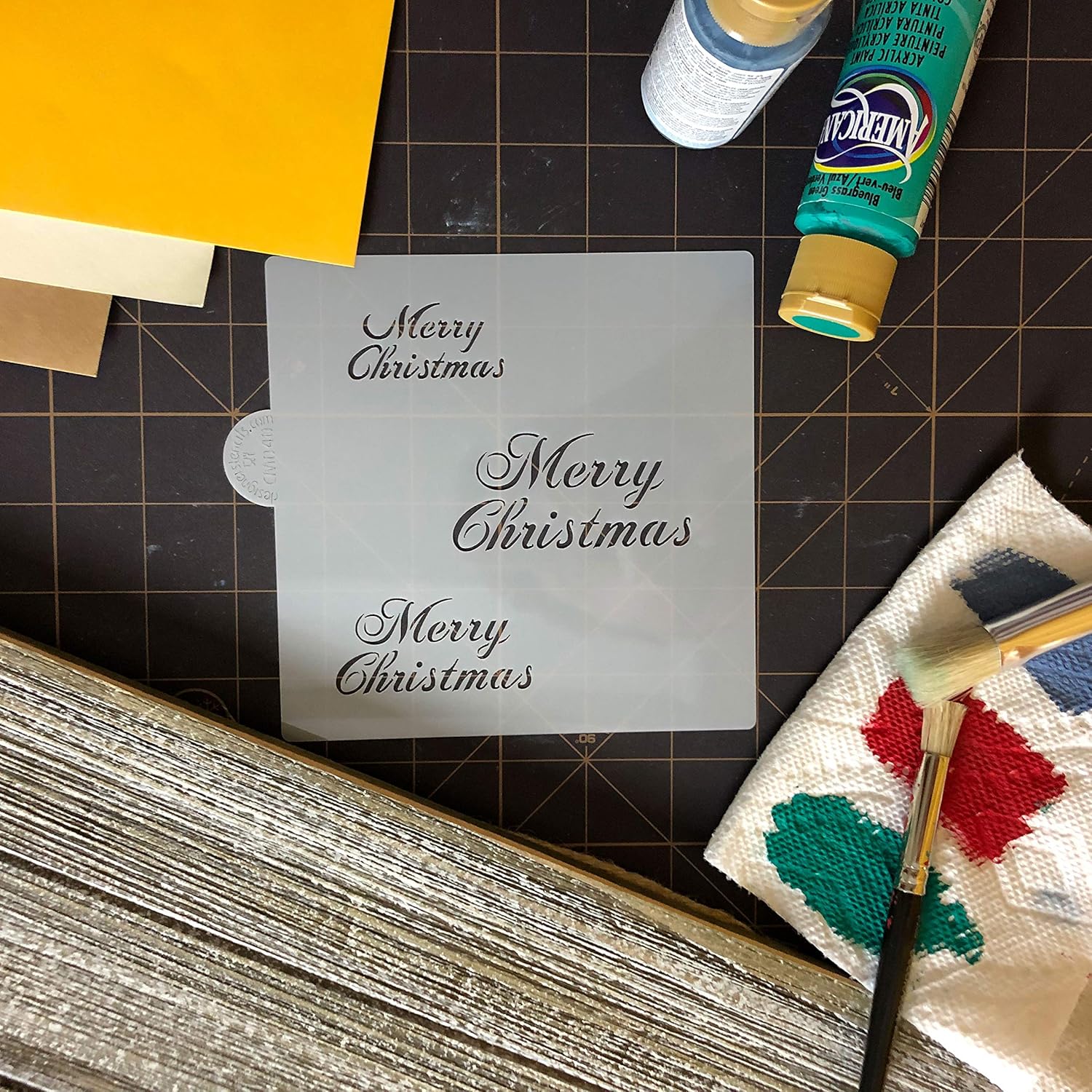 Plantilla de galletas y manualidades de Feliz Navidad de Designer Stencils