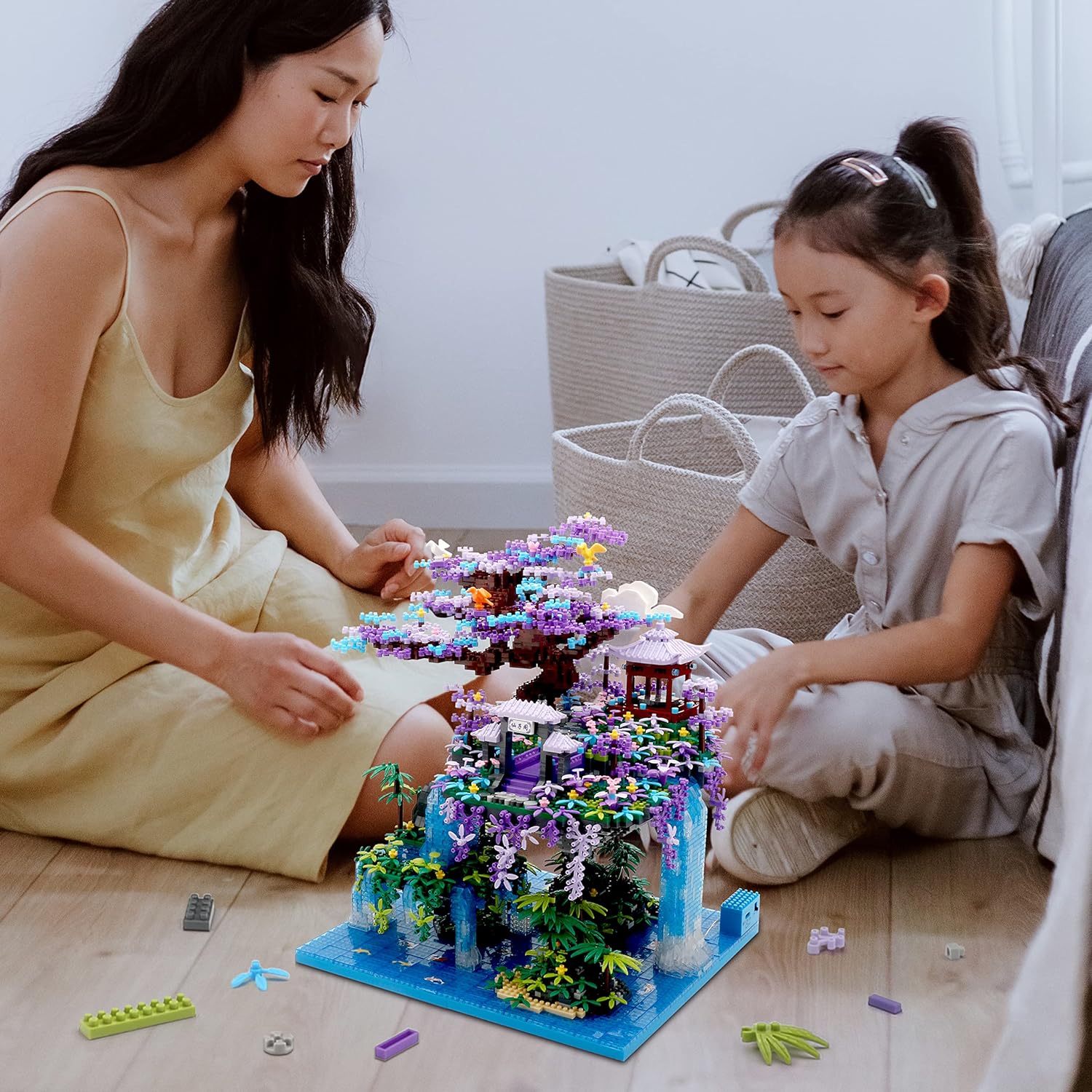 The Moon Palace – Juego de bloques de construcción de bloques de construcción de gran tamaño, colección de arquitectura china, regalo para adultos y