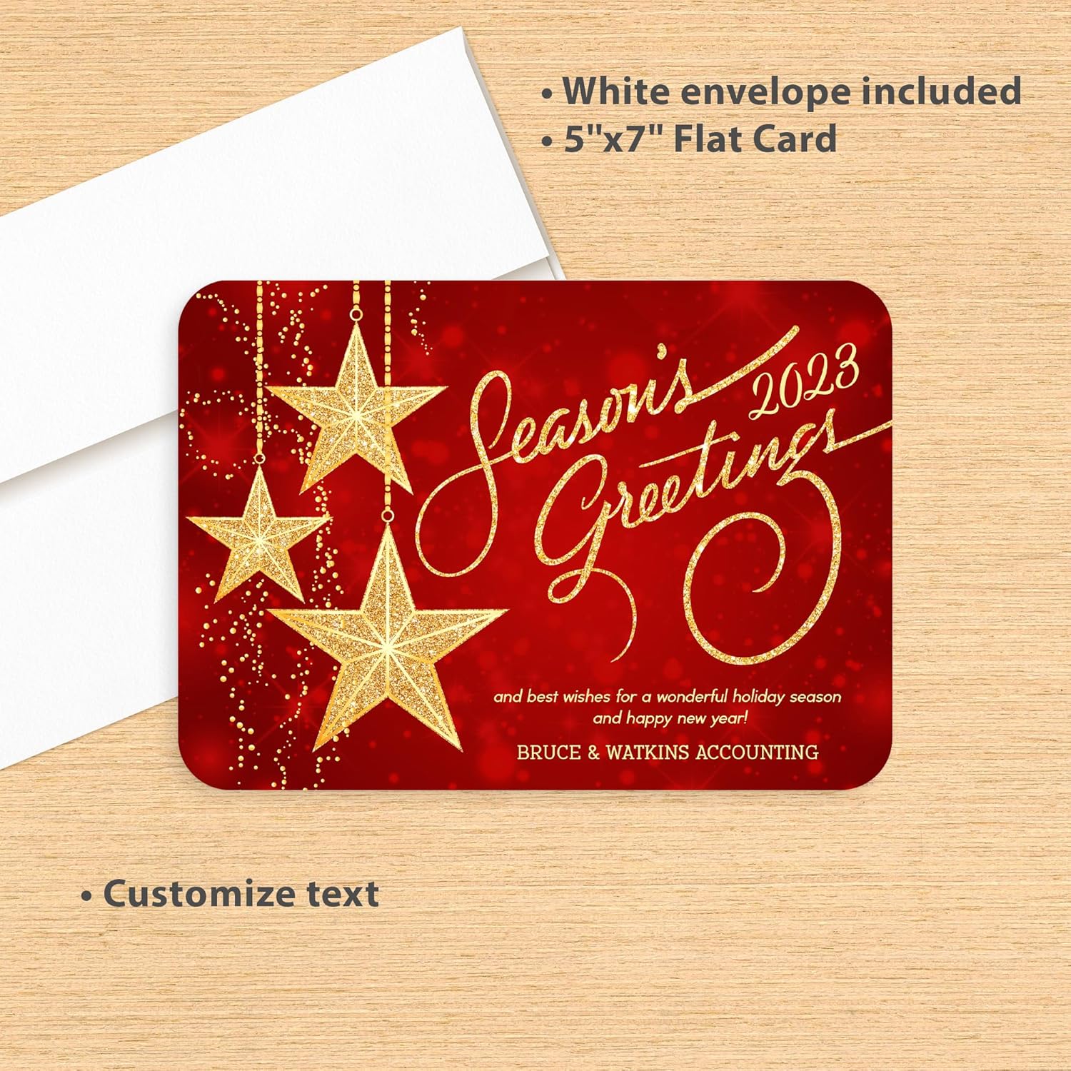 Let’s Make Memories Starlight Starbright – Tarjeta de vacaciones de negocios personalizada de 5 x 7 pulgadas, calidad premium (tarjetas de Navidad