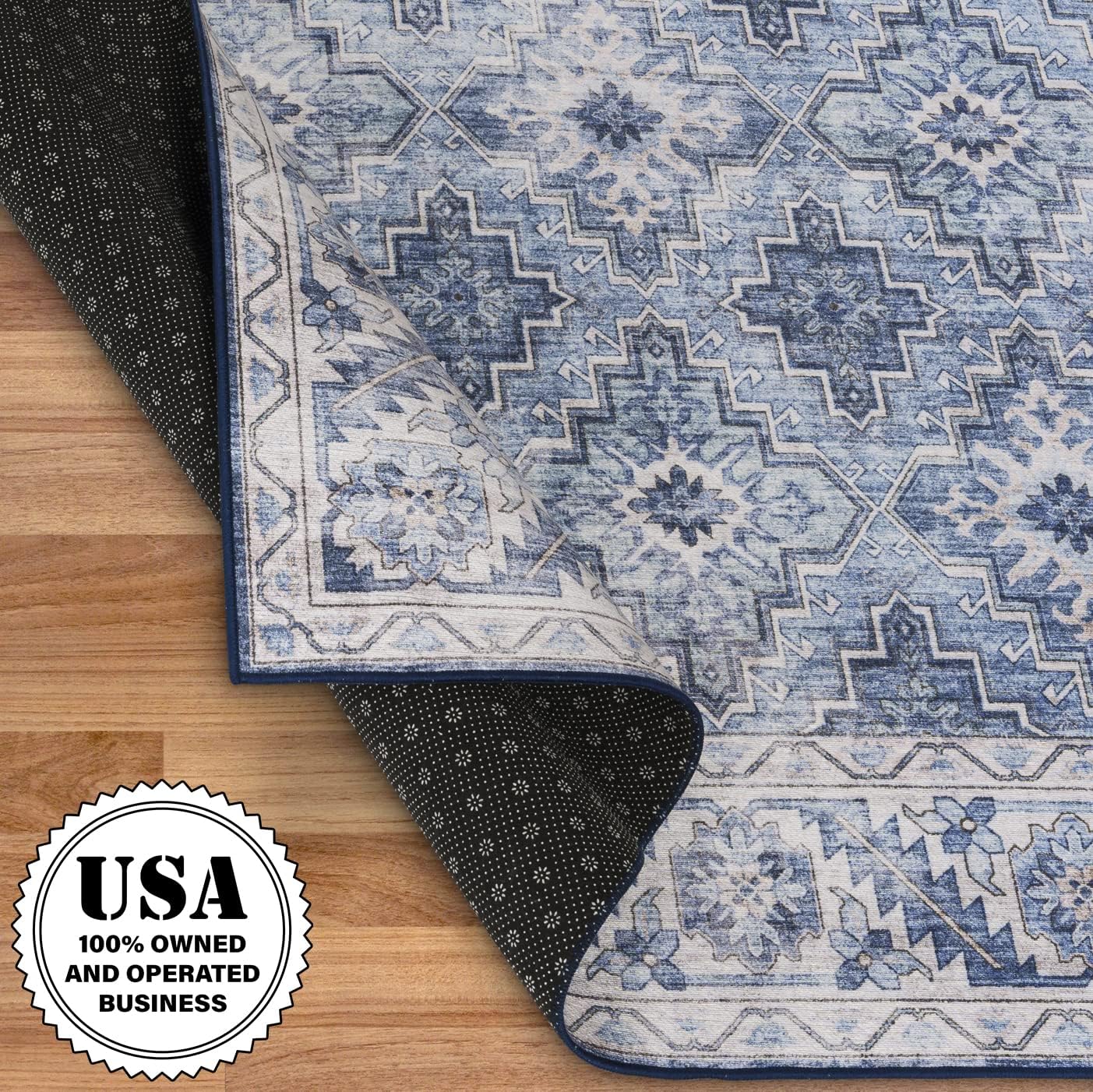 ReaLife – Alfombra lavable a máquina, para sala de estar, dormitorio, baño, cocina, entrada, oficina, antideslizante, con pelo bajo, resistente a