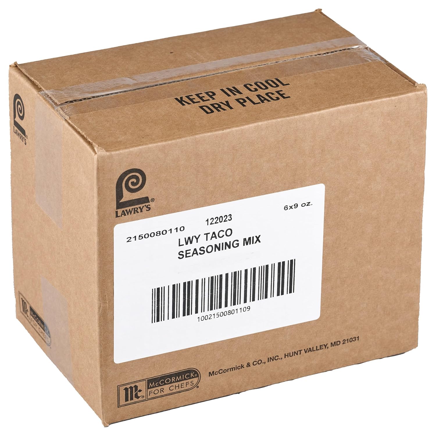 Lawry’s Mezcla de condimentos para tacos, seis paquetes de 9 onzas de mezcla de condimentos para tacos, mejor para pollo, carne de res, pescado,