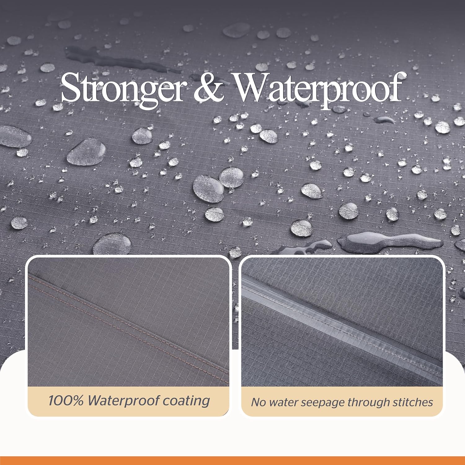 WJ-X3 Funda de sofá de 3 plazas para exteriores, funda resistente al agua, diseño resistente al viento, funda para sofá de patio, 87 pulgadas de