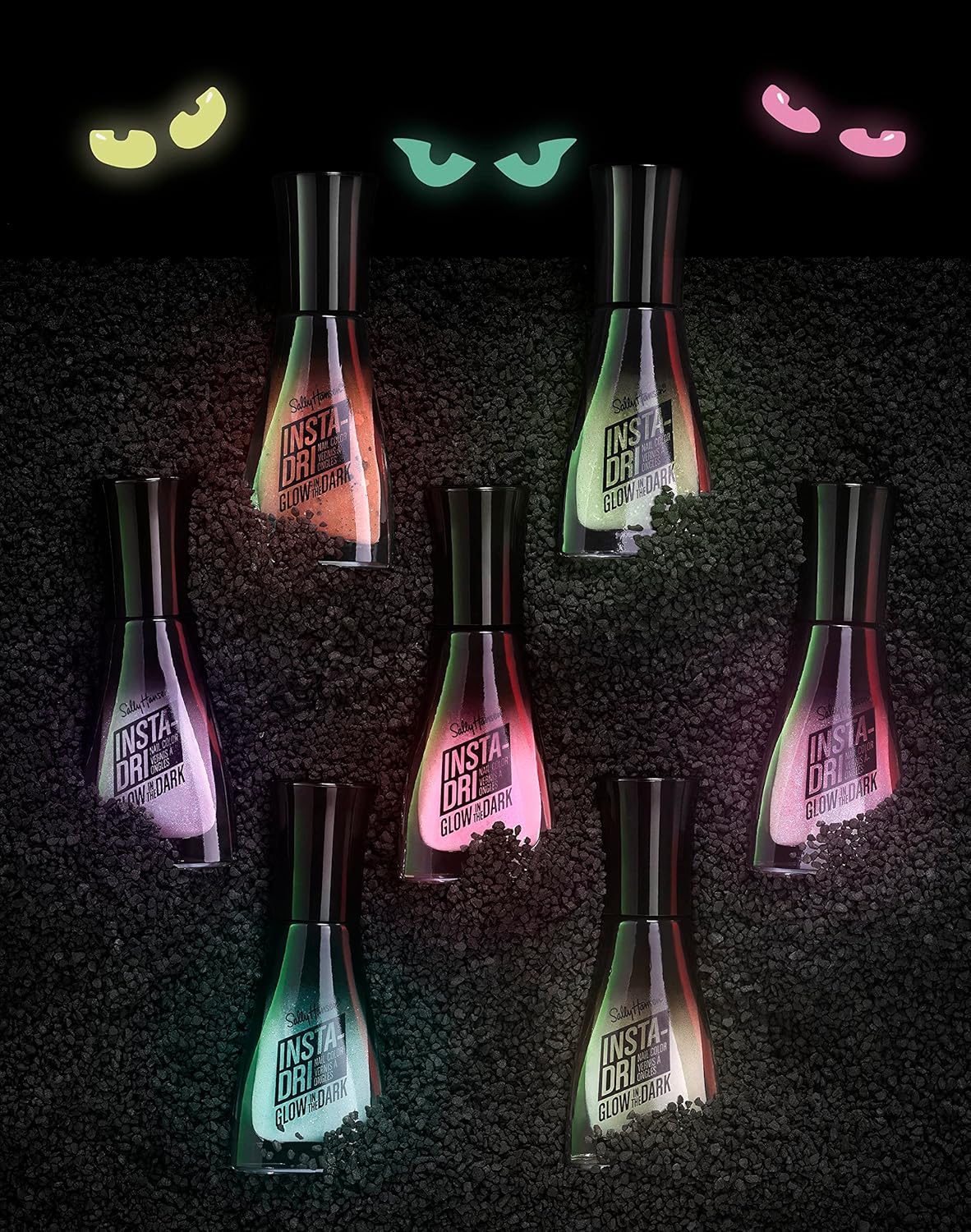 Sally Hansen Insta-Dri Esmalte de uñas, brilla en la oscuridad, Creep it Real, 0.5 onzas líquidas