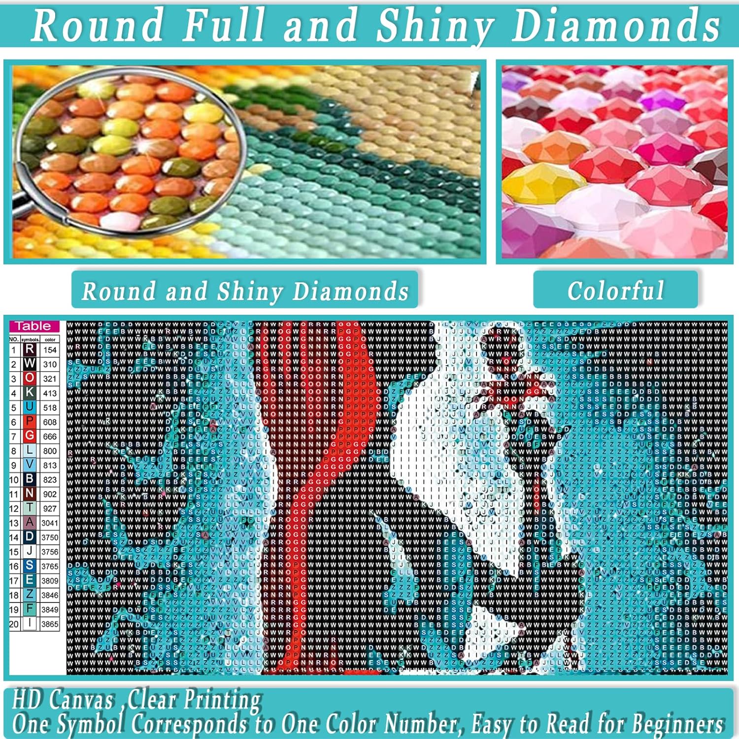 KICHANG Juego de 2 piezas de pintura de diamantes de Halloween 5D para adultos y niños, Pesadilla antes de Navidad, Jack y Sally, pintura de