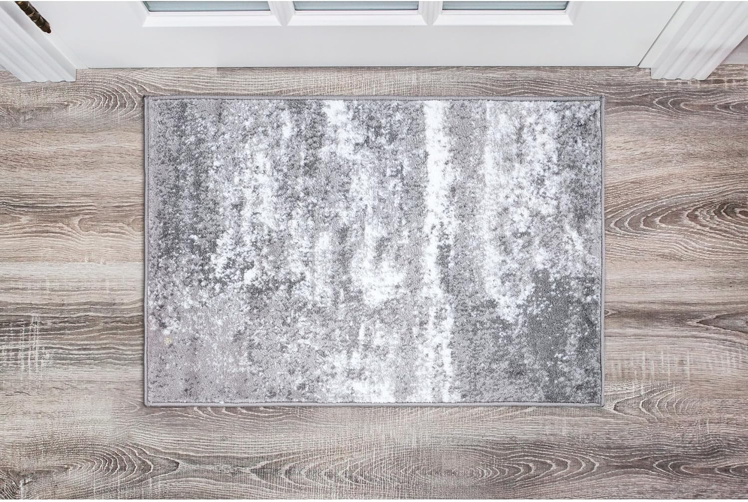 Rugshop – Alfombra abstracta envejecida de acuarela, 2pies x 3pies, gris