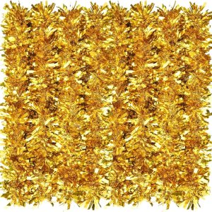 WILLBOND – Guirnalda de espumillón metálica decorativa de 26.2 pies para árbol de navidad, fiestas de cumpleaños, bodas y navidad WILLBOND – Guirnalda de espumillón metálica decorativa de 26.2 pies para árbol de navidad, fiestas de cumpleaños, bodas y navidad