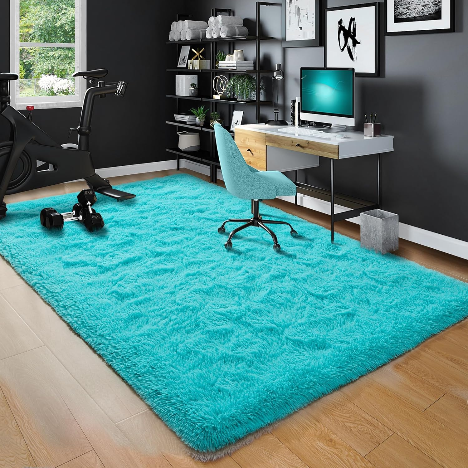 Rostyle – Alfombras suaves y esponjosas para el dormitorio, sala de estar, alfombras peludas, alfombra de Navidad para niñas, niños, alfombras