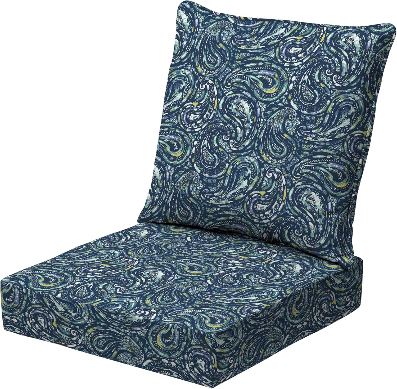 Arden Selections earthFIBER – Juego de cojines de asiento profundo para exteriores, 24 x 24 pulgadas, repelente al agua, resistente a la