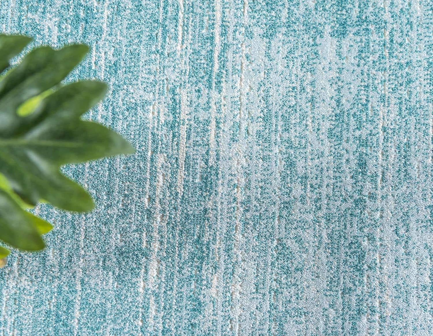 Unique Loom Uptown Collection – Alfombra Madison Avenue (2 pies 2 pulgadas x 6 pies 1 pulgada, turquesamarfil)