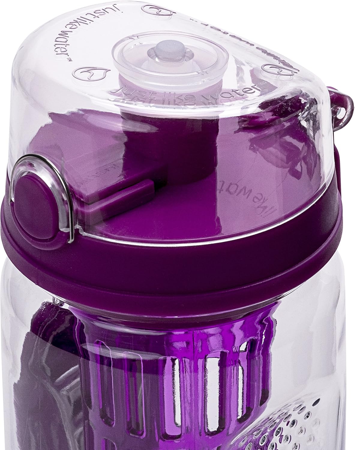 Hydracy Botella deportiva de agua infusora de frutas, de 32 onzas líquidas, barra de infusión de longitud completa, marca de tiempo y funda aislante