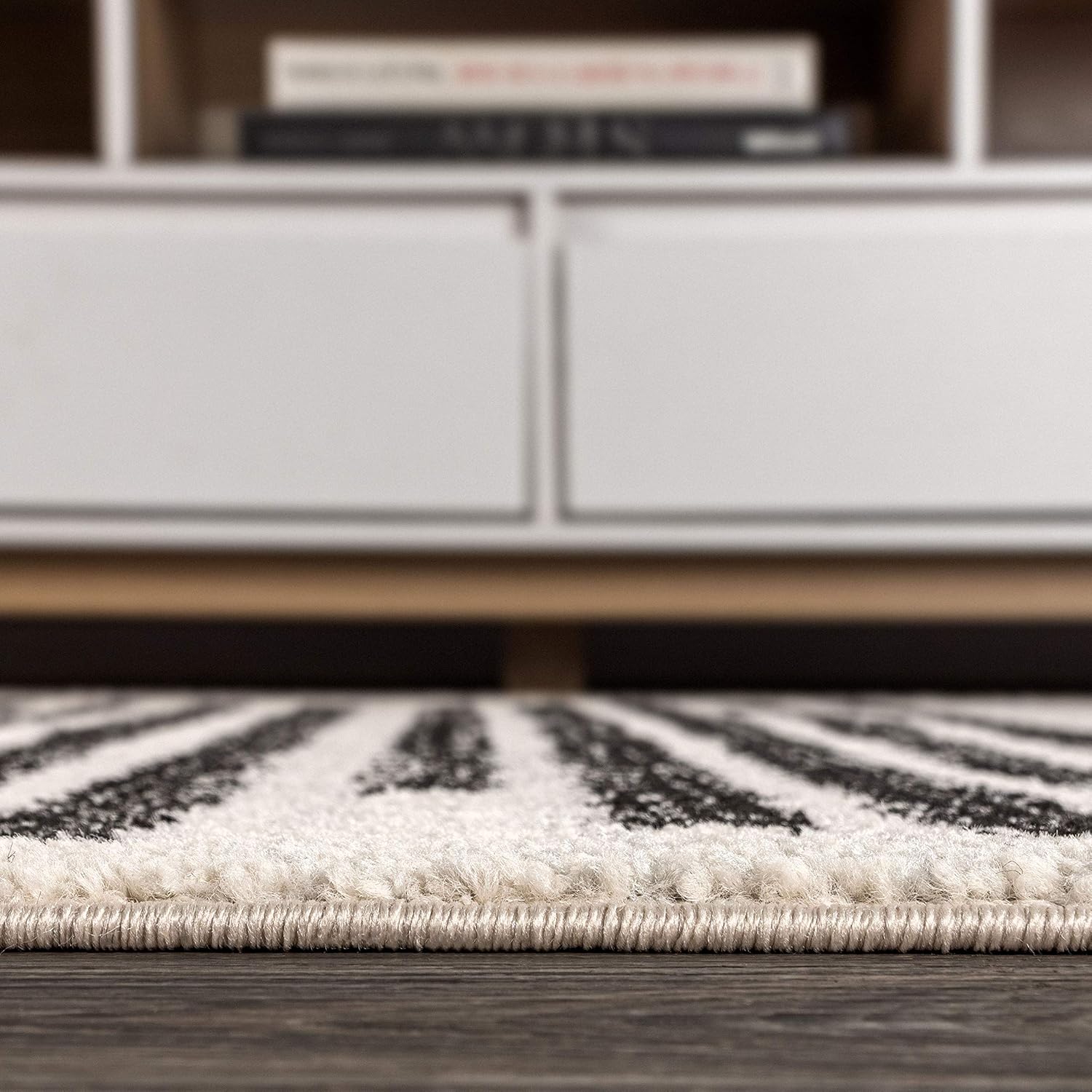 JONATHAN Y MOH207A-220 Khalil – Alfombra moderna a rayas bereberes bohemia, minimalista para dormitorio, cocina, sala de estar, fácil limpieza,