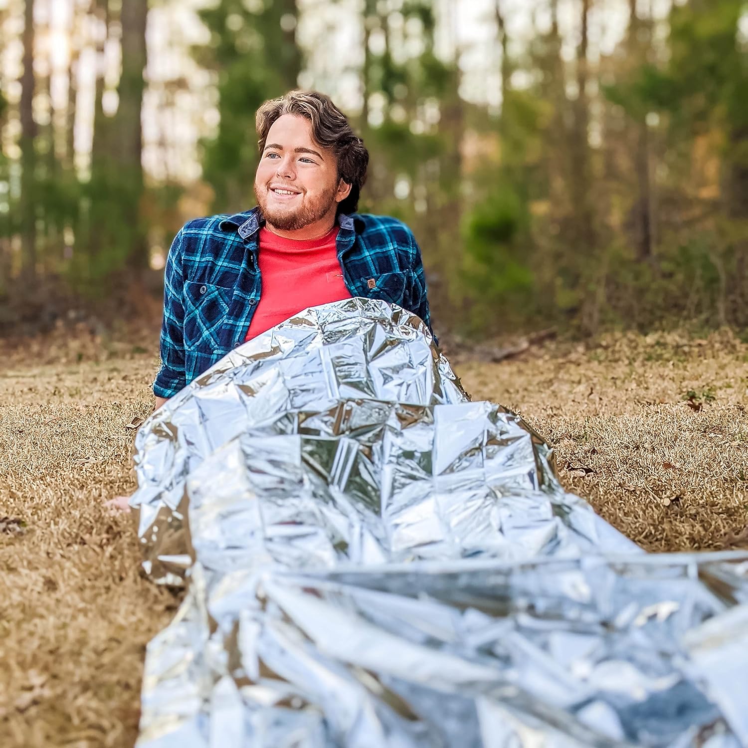Ever Ready First Aid Mylar – Manta de rescate grande, hoja térmica plateada para emergencias y supervivencia, 54 x 84 pulgadas, 10 unidades