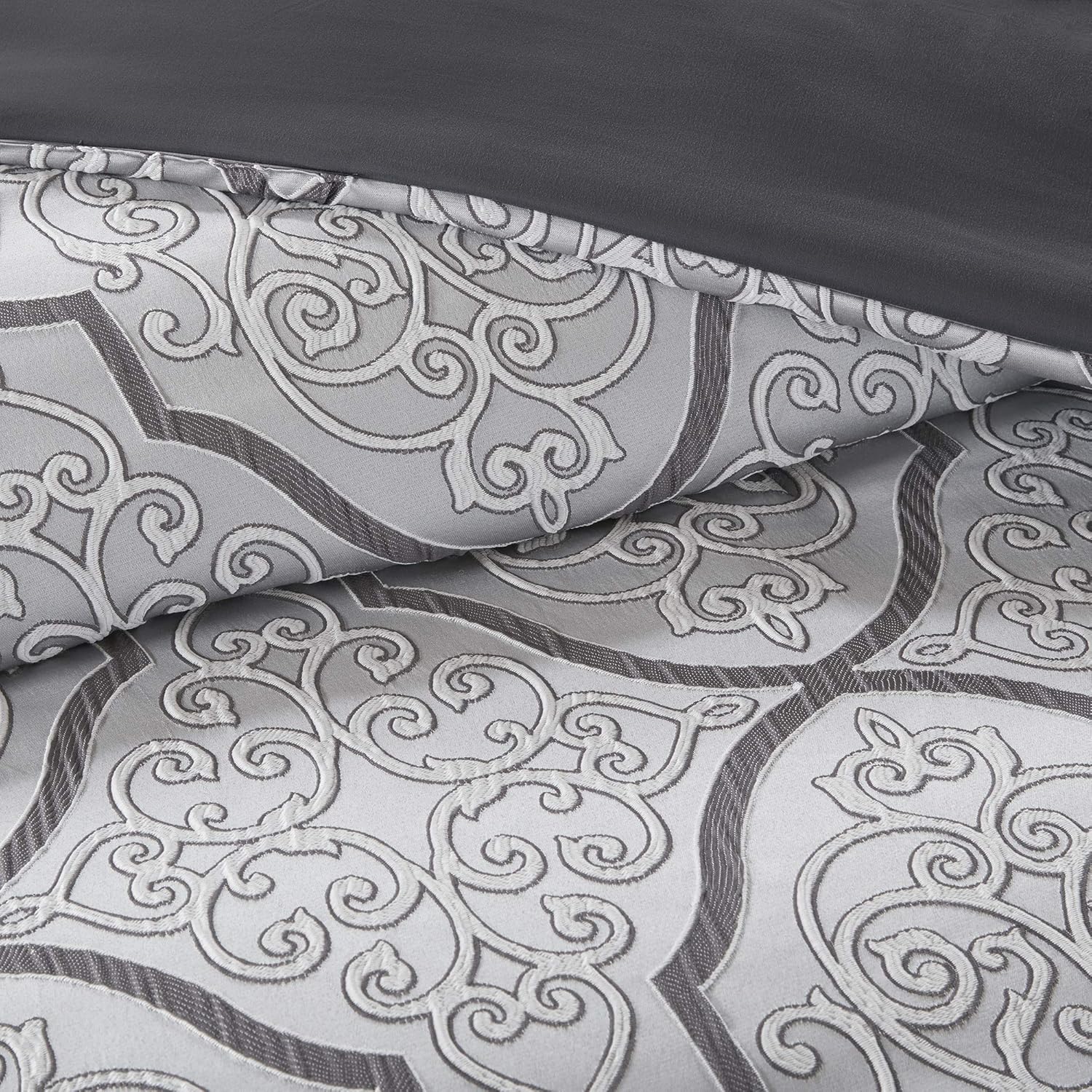 Madison Park – Cómodo edredón de cama en una bolsa, diseño tradicional de jacquard de lujo para todas las estaciones con juego de sábanas completo,