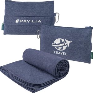 PAVILIA Manta y almohada de viaje suave y compacta, manta plegable de avión en bolsa, juego de manta de vuelo portátil ligera con correa de PAVILIA Manta y almohada de viaje suave y compacta, manta plegable de avión en bolsa, juego de manta de vuelo portátil ligera con correa de