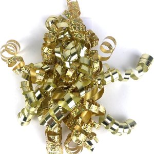 Worlds Lazos rizados dorados para envolver regalos, lazos de 5 pulgadas (paquete de 6) Worlds Lazos rizados dorados para envolver regalos, lazos de 5 pulgadas (paquete de 6)