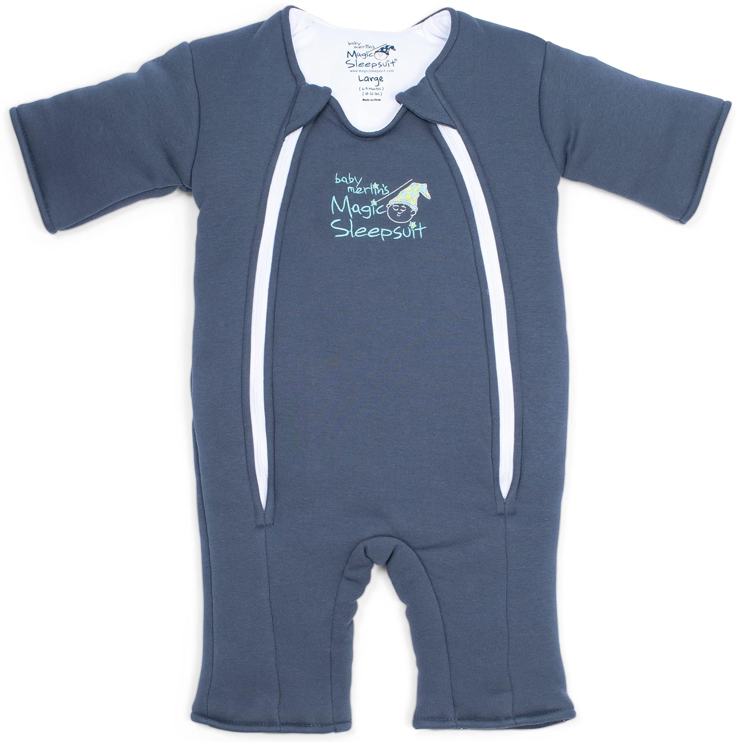 Magic Sleepsuit Baby Merlin – Manta de transición 100% algodón para bebé, traje de dormir para bebé, cielo nocturno, 6-9 meses, azul marino