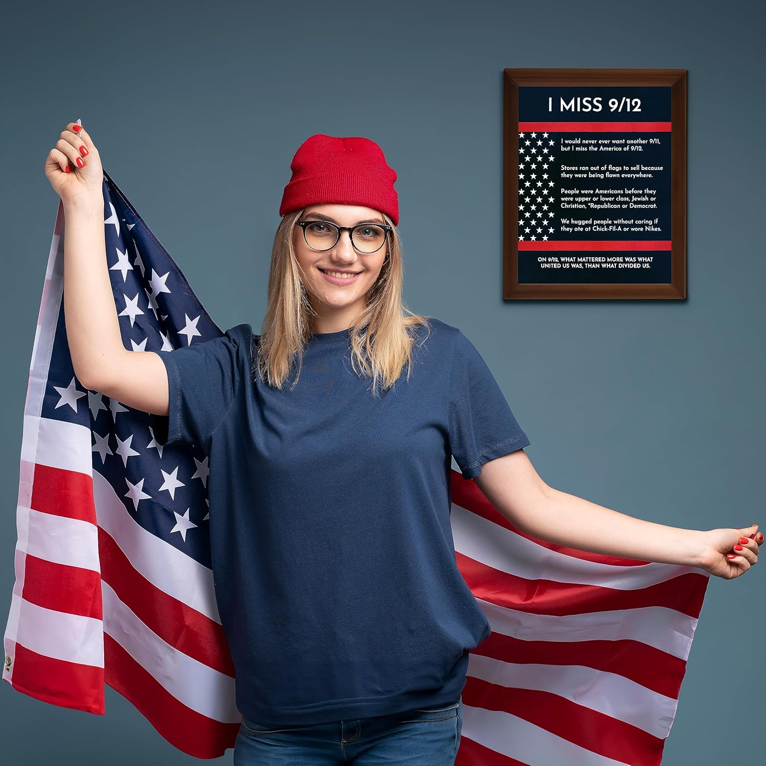 I Miss 912-Patriotic, 911 Memorial Wall Art – Powerful Unity Symbol, This wall decor poster Is Ideal for Home Decor, Man Cave, Military, Office